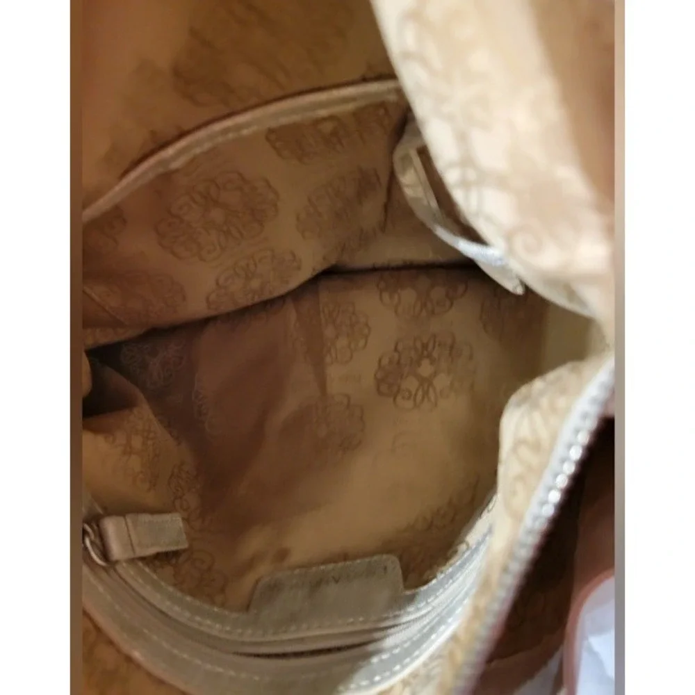 Enzo Angiolini Champagne Gold Hobo Shoulder Bag Chain Strap Classy Sophisticated